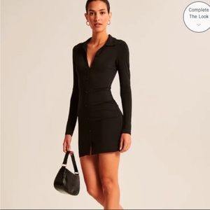 abercrombie slinky long sleeve button down dress